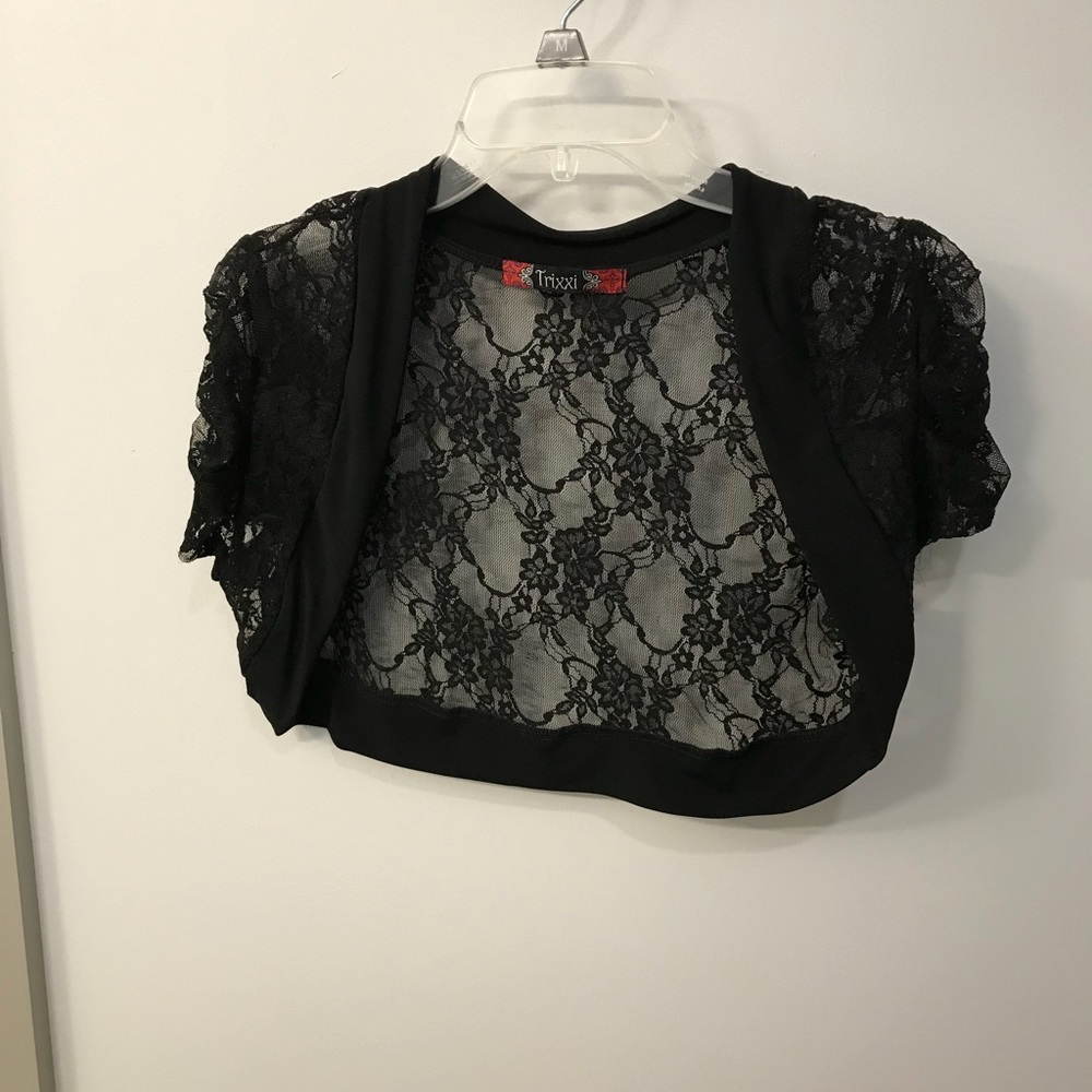 Black lace shawl